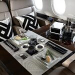 Dassault Falcon 900 interior showing luxury seating and cabin layout