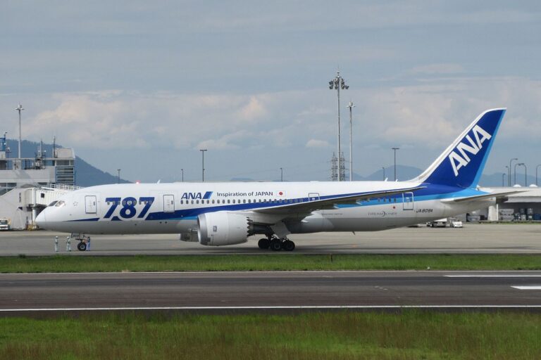 ANA Boeing 787 Dreamliner at airport