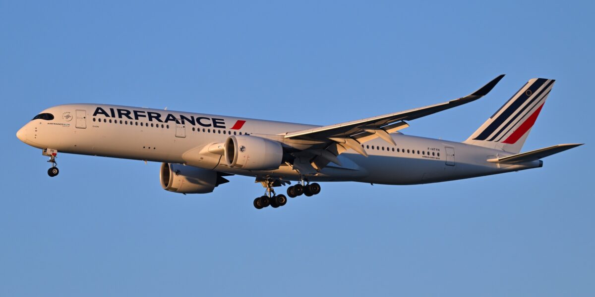 Air France Airbus A350-900 aircraft on approach