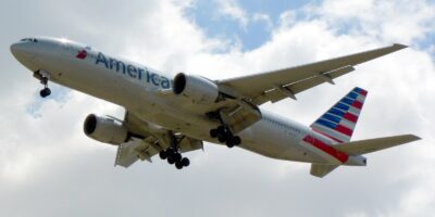 American Airlines Boeing 777 aircraft on runway
