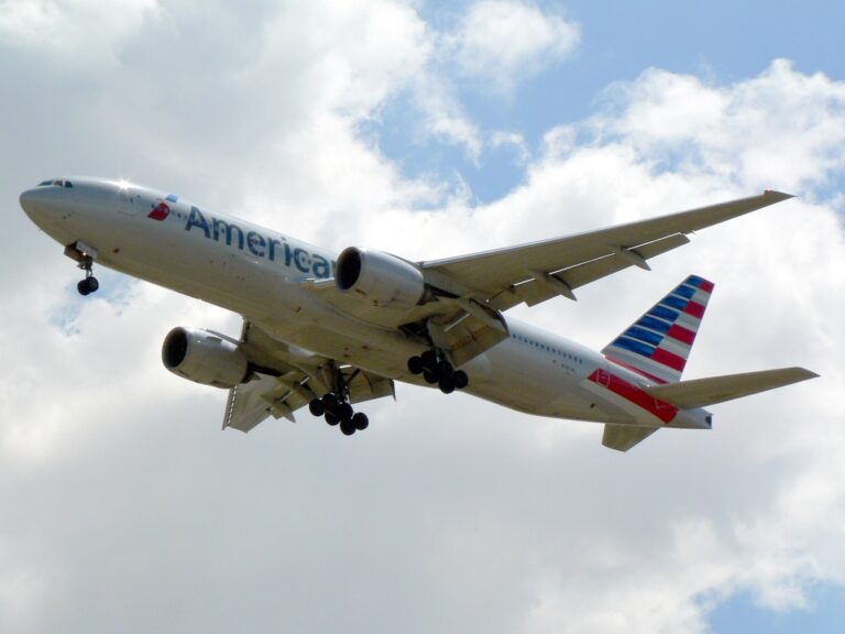 American Airlines Boeing 777 aircraft on runway
