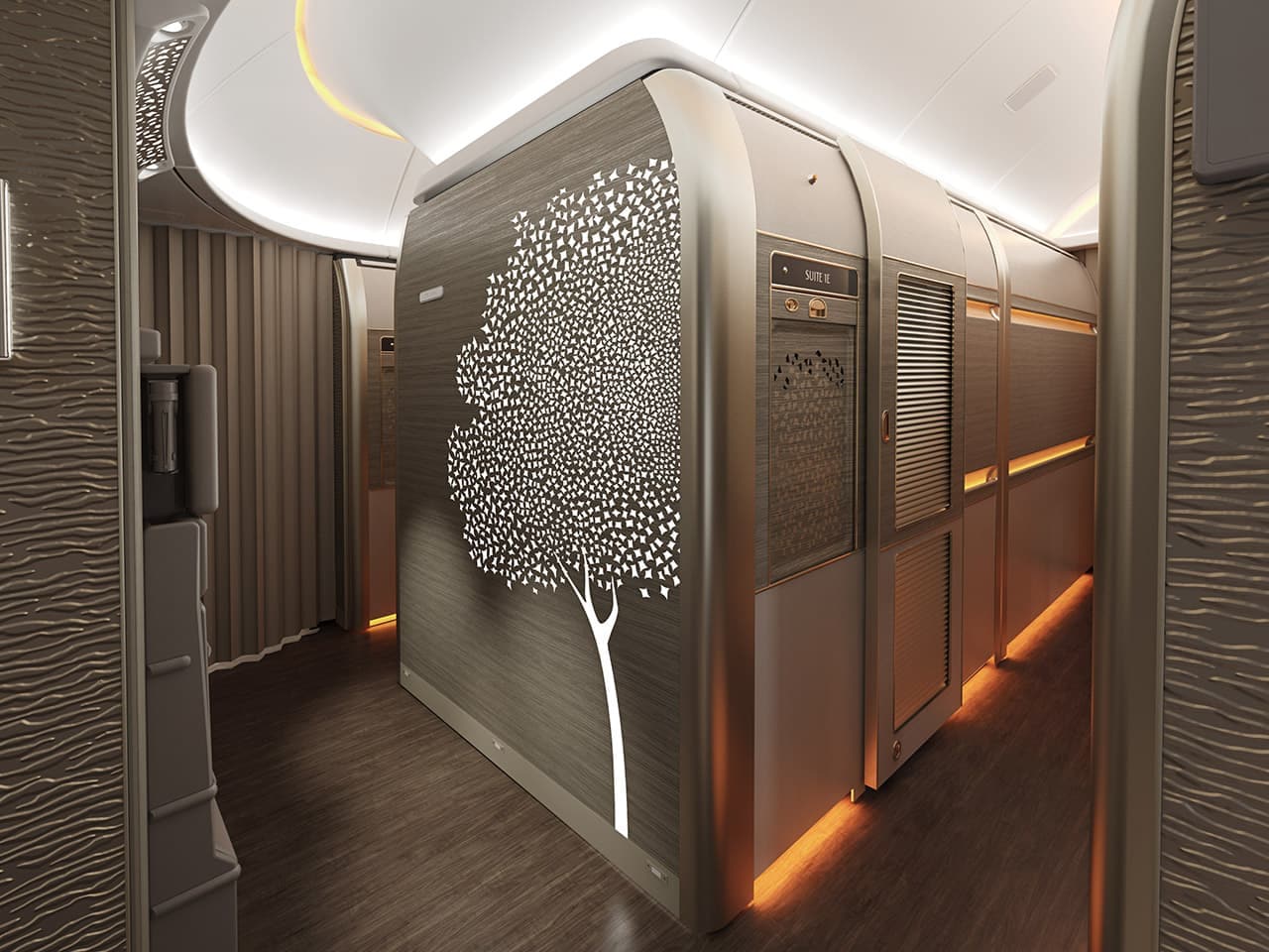 Emirates 777 Game Changer First Class private suite interior