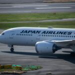 Japan Airlines Boeing 787 Dreamliner on taxiway