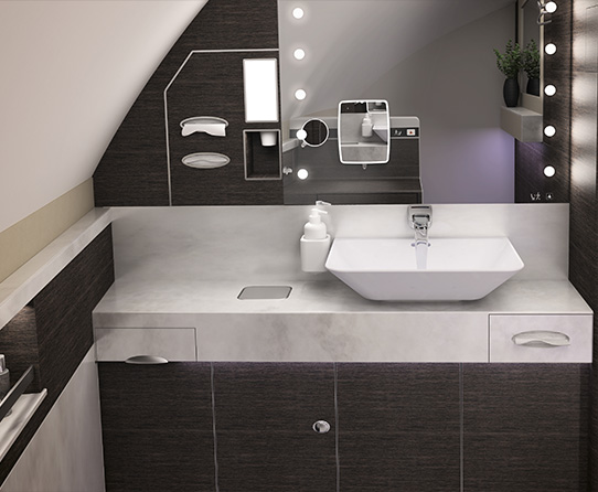 Singapore Airlines A380 Suites Class private lavatory