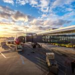 Boeing 777X twin-engine widebody aircraft in flight
