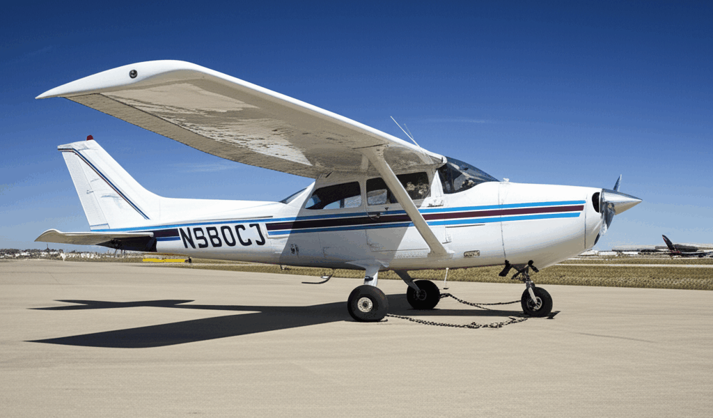 Cessna 172 high-wing trainer aircraft