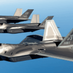 F-22 and F-35 stealth fighters