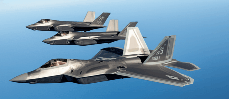 F-22 and F-35 stealth fighters