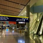 Modern airport terminal