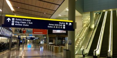 Modern airport terminal