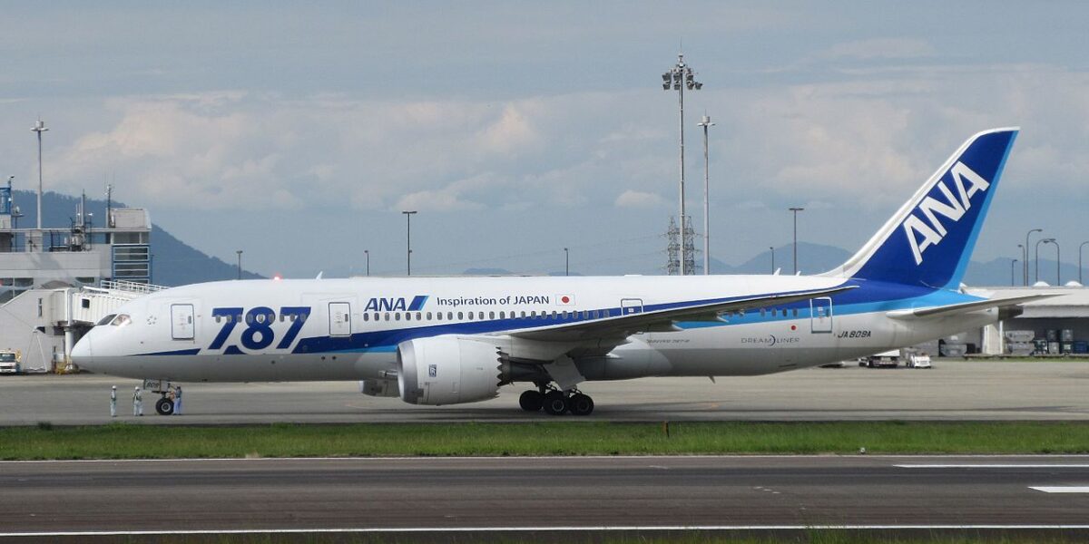 ANA Boeing 787 Dreamliner at airport