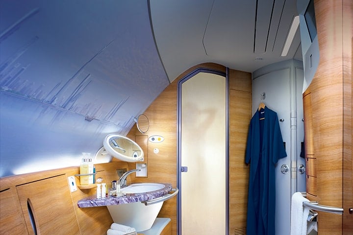 Emirates A380 Shower Spa