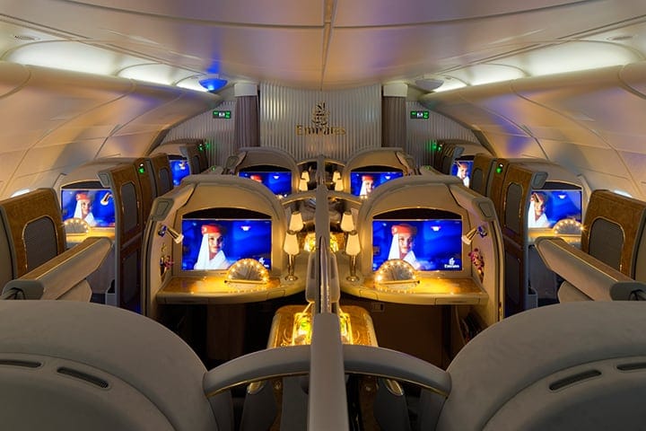 Emirates A380 First Class Cabin