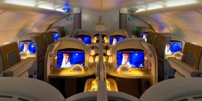 Emirates A380 First Class private suite cabin