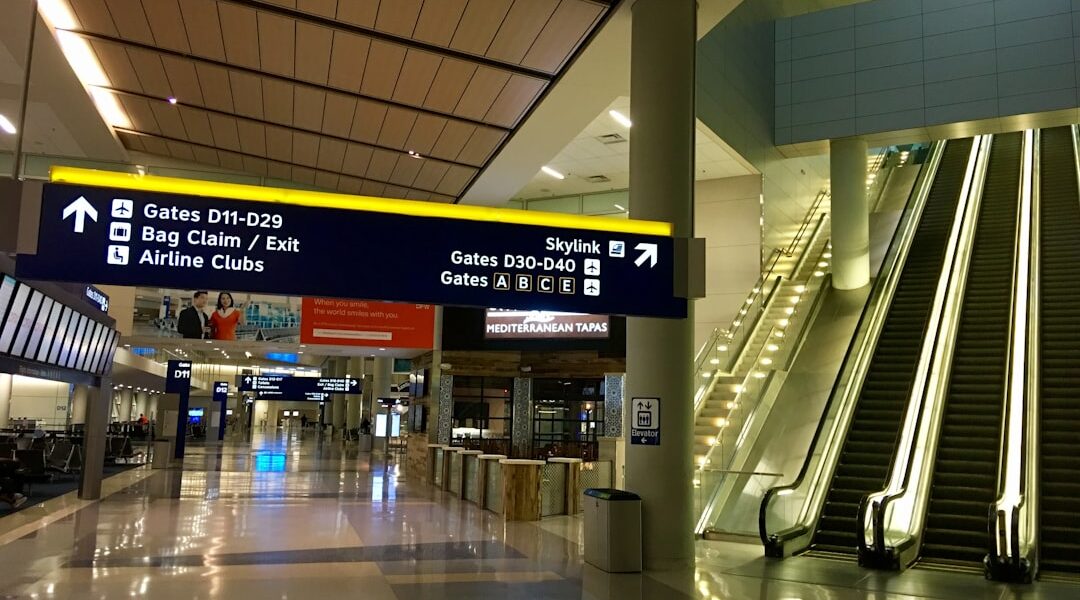 Modern airport terminal