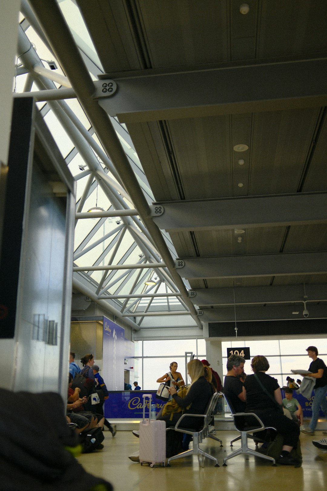 Airport terminal with passengers