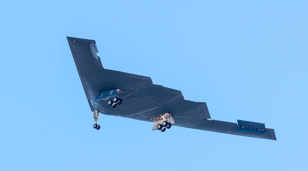 Stealth bomber aircraft