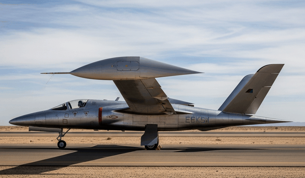 Thermal Imagery Reveals Mystery Next-Gen Aircraft Near Area 51 Cranked-Kite Wing