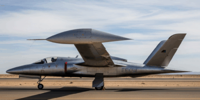 Thermal Imagery Reveals Mystery Next-Gen Aircraft Near Area 51 Cranked-Kite Wing