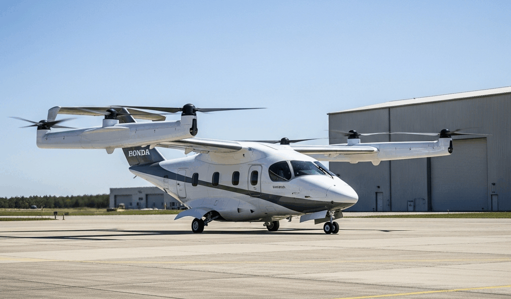 Honda Flies Full-Scale Hybrid eVTOL Demonstrator in U.S. Dark Horse Enters Advan